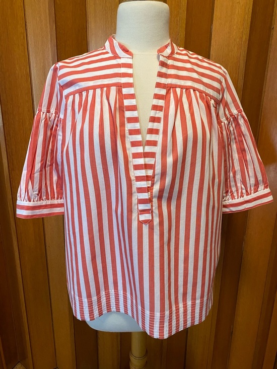 Anthropologie Tops - NWT ANTHROPOLOGIE Red and White Striped Blouse